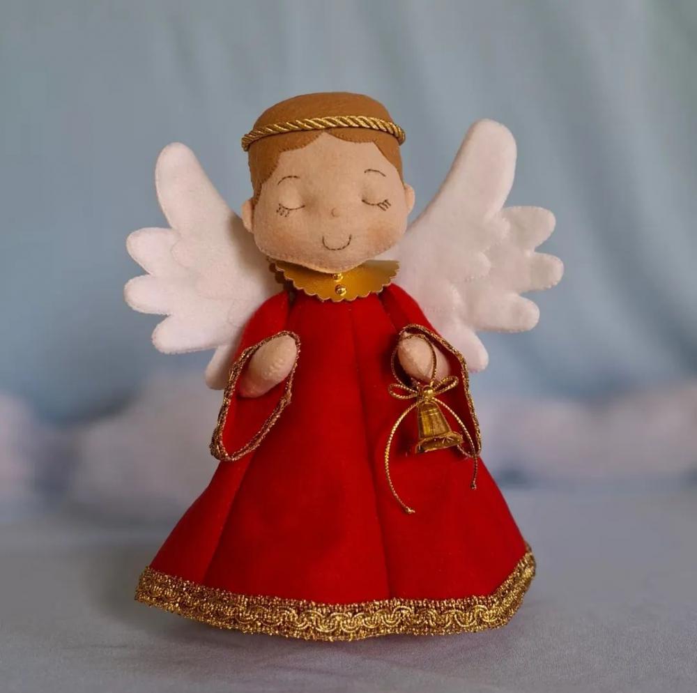 Anjo natalino em feltro 25 cm