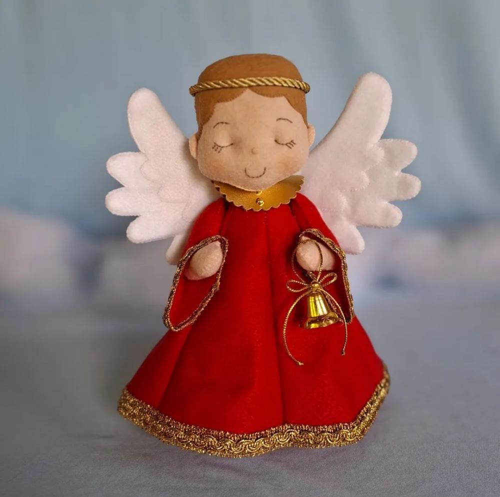 Anjo natalino em feltro 25 cm