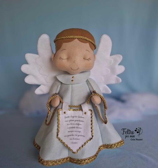 Anjo da guarda em feltro