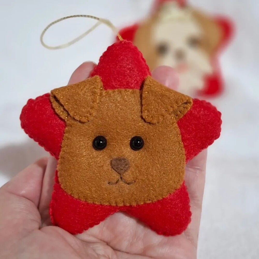 Estrelinhas natalinas cachorrinhos