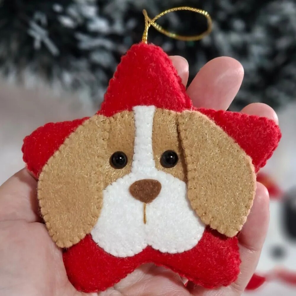 Estrelinhas natalinas cachorrinhos