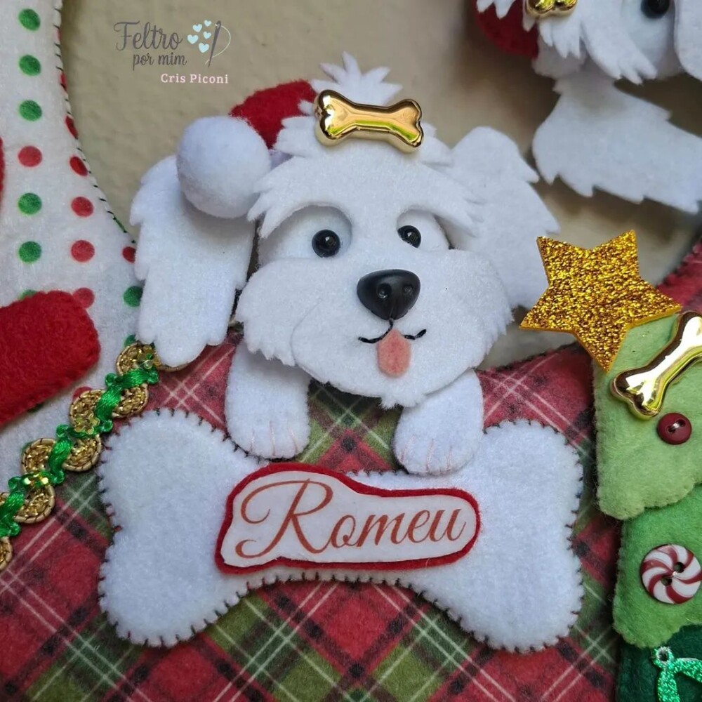 Guirlanda pet personalizada natalina