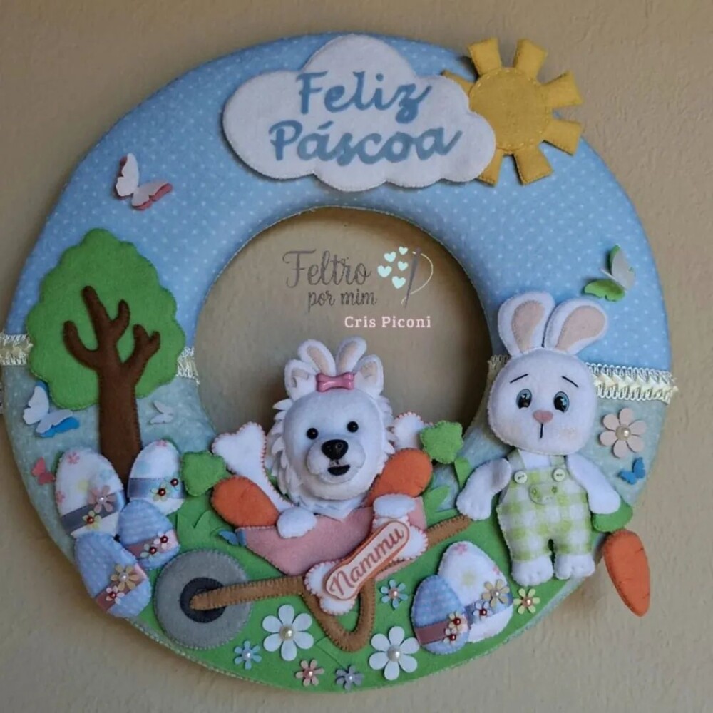 Guirlanda pet personalizada de Páscoa