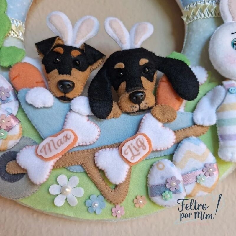 Guirlanda de Páscoa pet personalizada