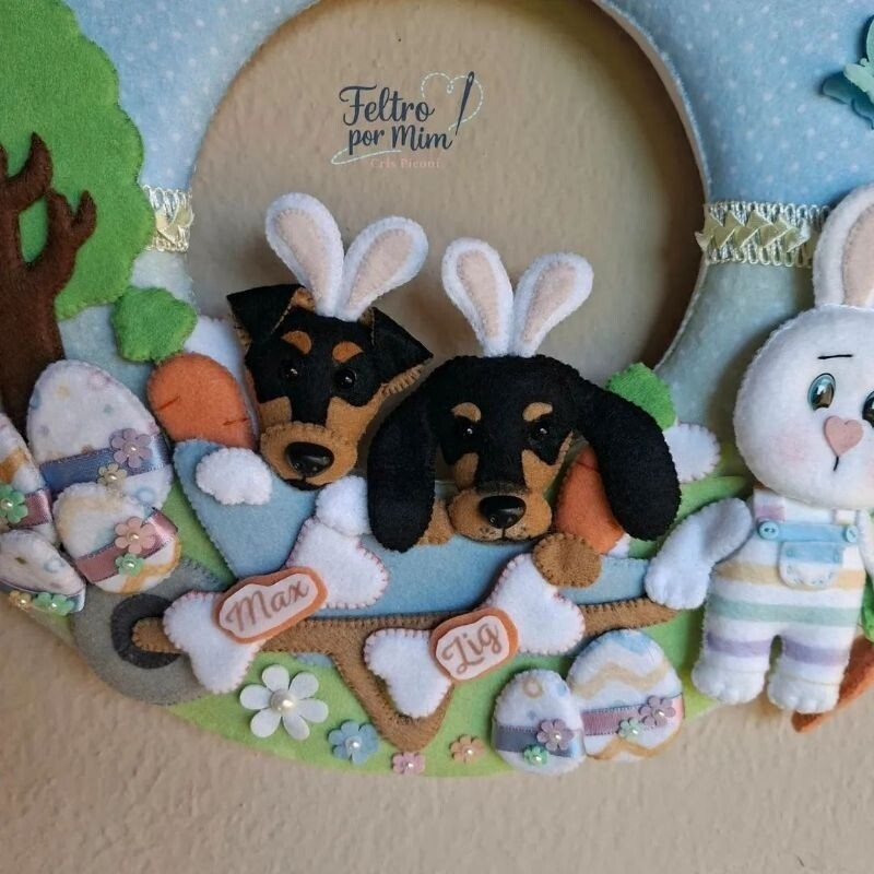 Guirlanda de Páscoa pet personalizada