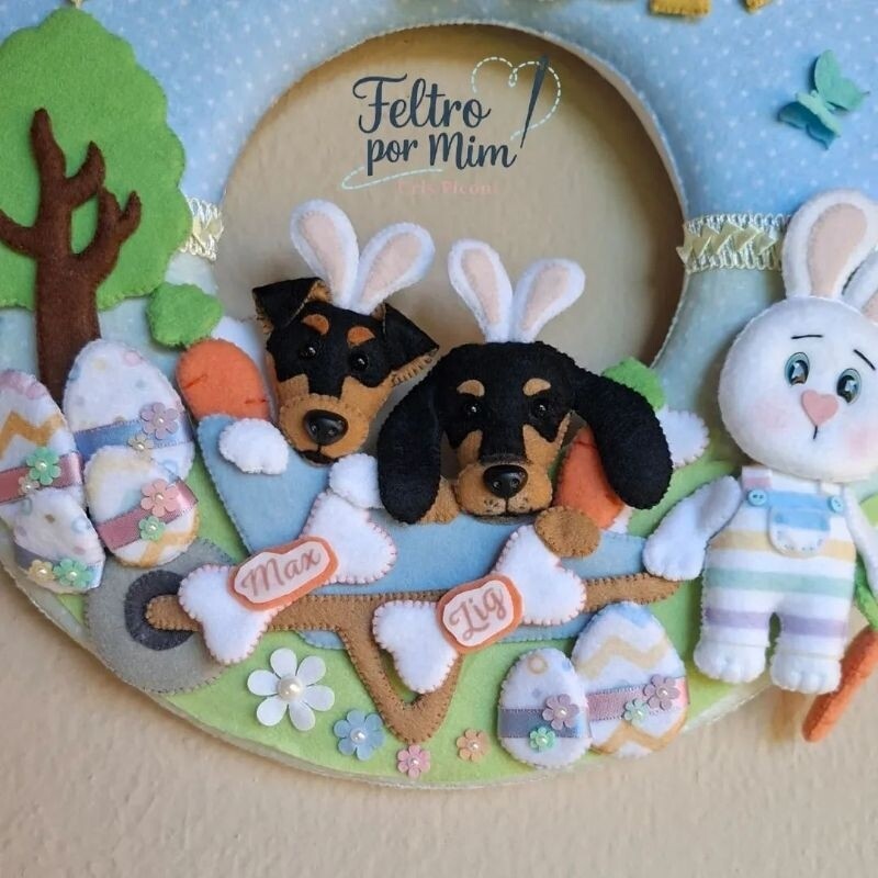 Guirlanda de Páscoa pet personalizada