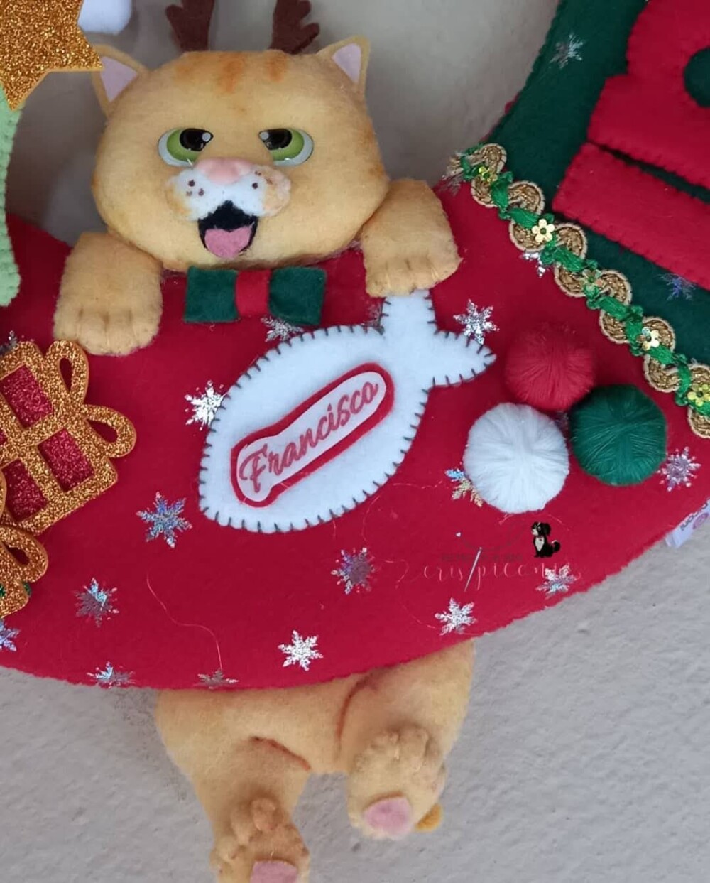 Guirlanda pet personalizada natalina