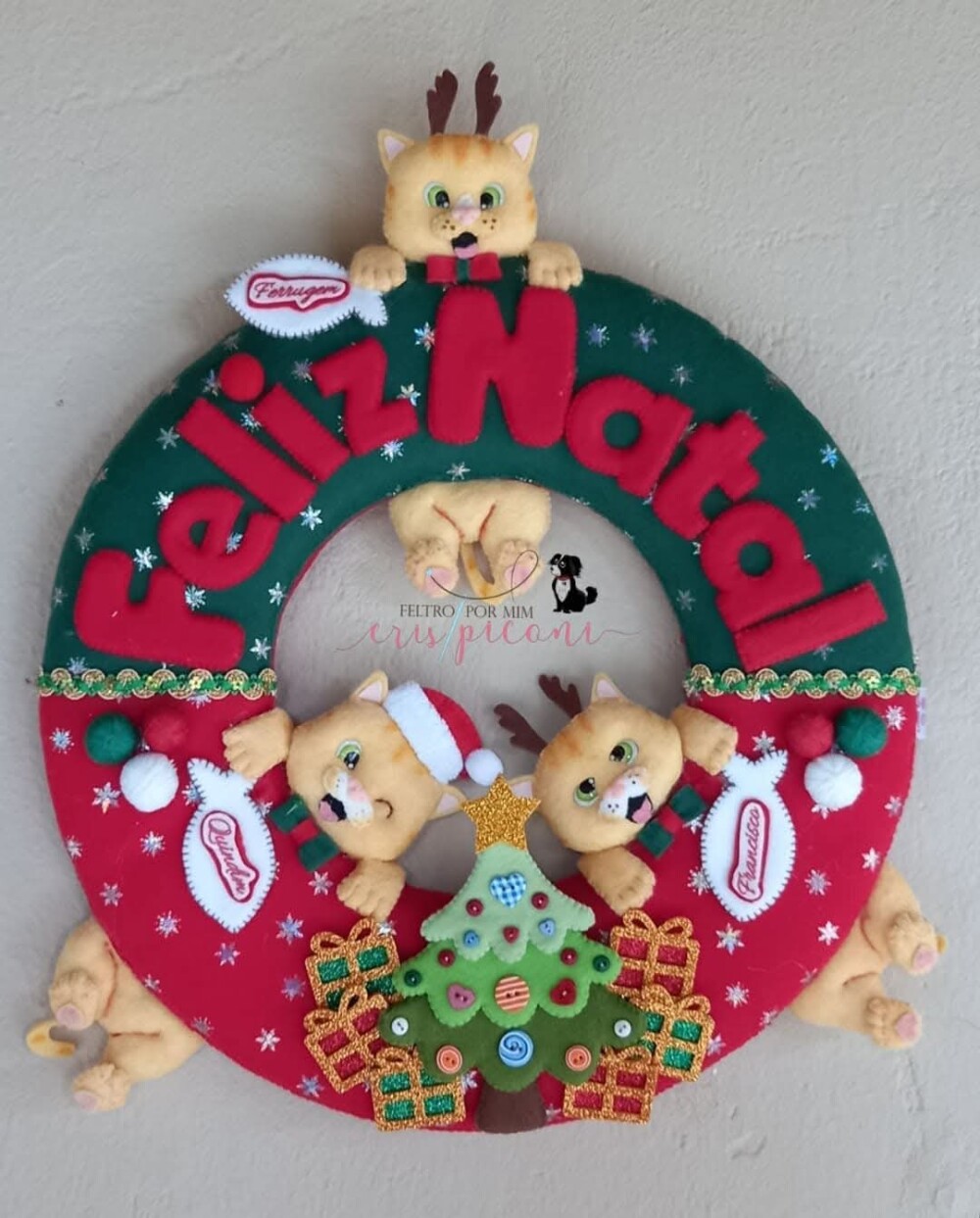 Guirlanda pet personalizada natalina