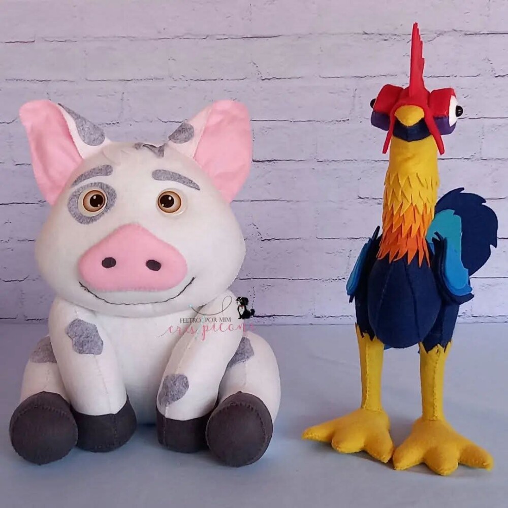 Puá e heihei em feltro