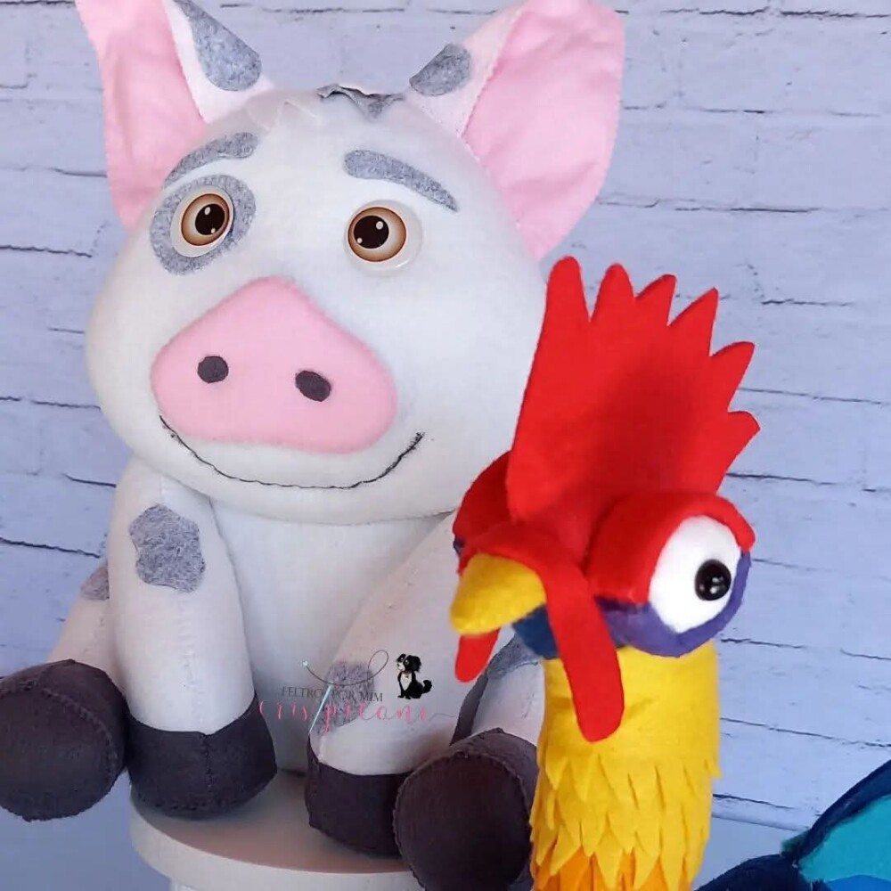 Puá e heihei em feltro