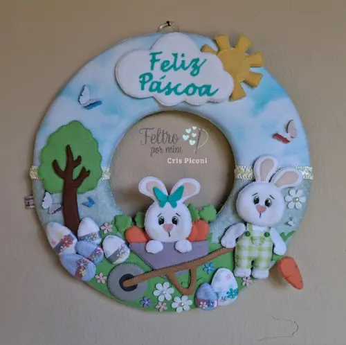 Guirlanda de pascoa em feltro