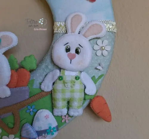 Guirlanda de pascoa em feltro