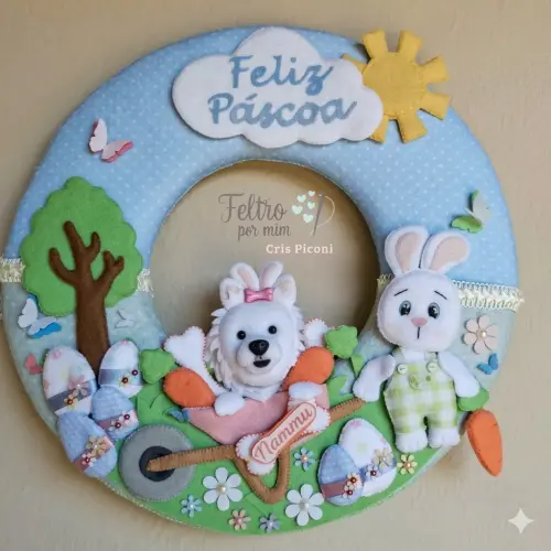 Guirlanda pet personalizada de pascoa