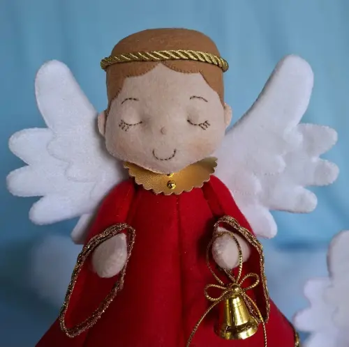 Anjo natalino em feltro 25 cm