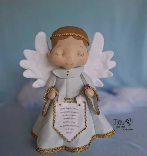 Anjo da guarda em feltro