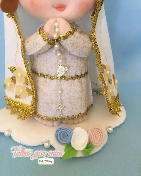 Nossa senhora de Fátima em feltro