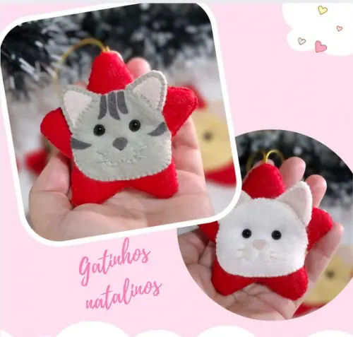 Estrelinhas Natalinas Gatinhos