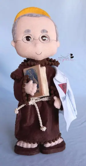 São Maximiliano Kolbe em feltro