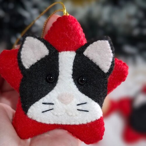 Estrelinhas natalinas gatinhos