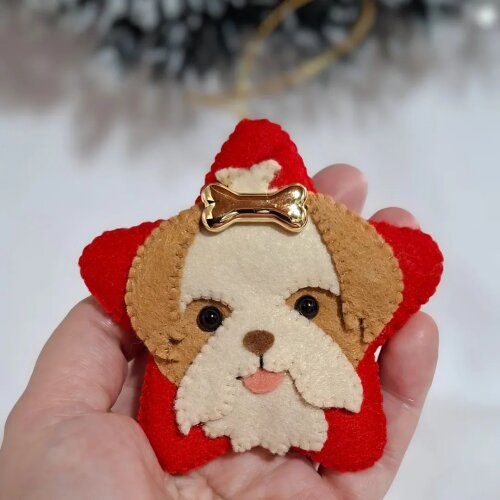 Estrelinhas natalinas cachorrinhos