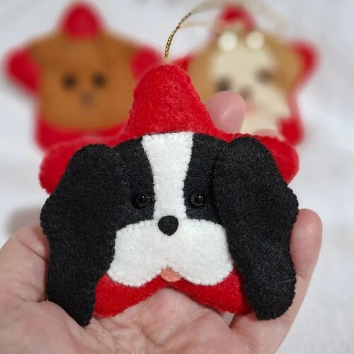 Estrelinhas natalinas cachorrinhos