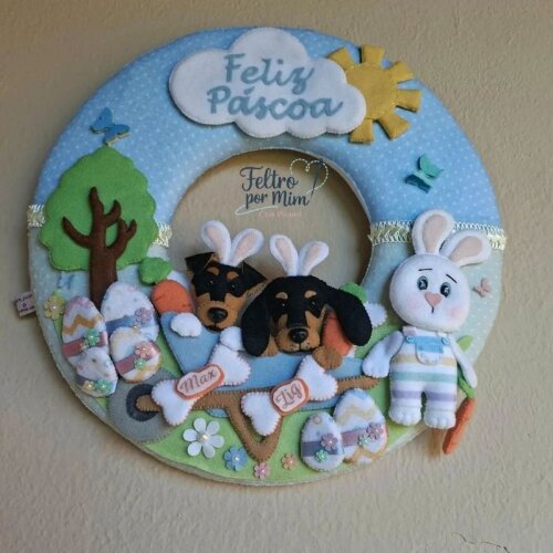 Guirlanda de Páscoa pet personalizada