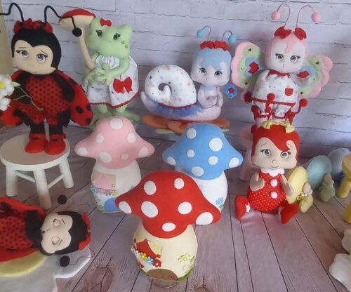 Jardim encantado em feltro