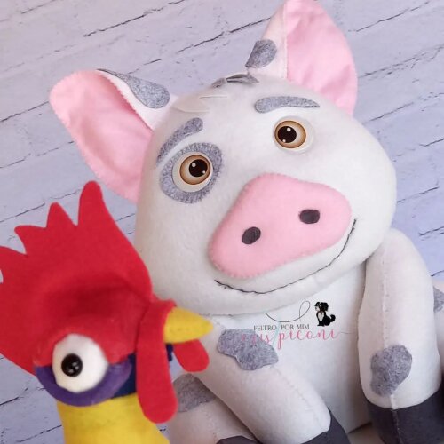 Puá e heihei em feltro