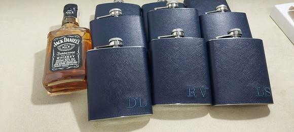 Cantil em Couro Prada Azul Marinho