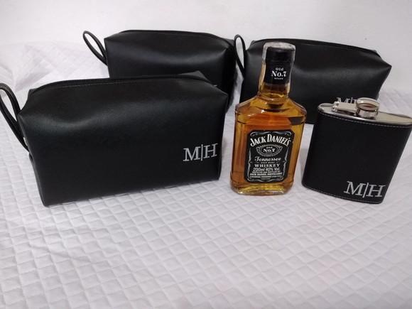 Kit De Cantil E Nécessaire Personalizado Em Couro