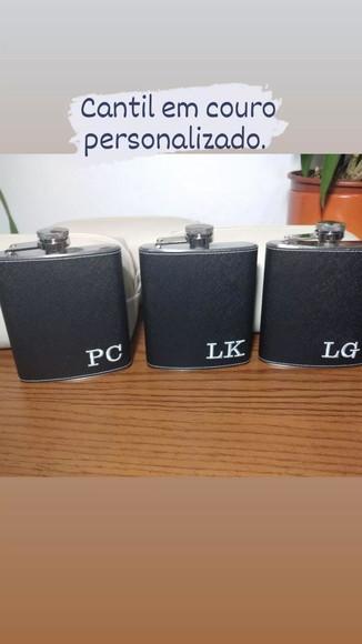 Promoção Cantil em Couro Liso