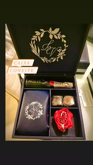 Caixa Convite Padrinhos de Casamento