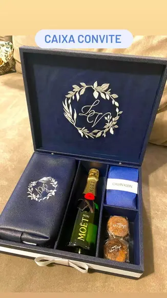 Caixa Convite Padrinhos de Casamento