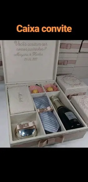 Caixas Personalizadas Padrinhos De Casamento