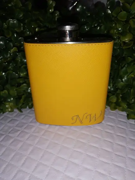 Cantil Padrinho Couro Prada Amarelo
