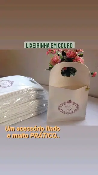 Lixeirinha em couro