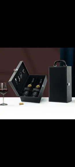 Maleta para Vinhos e Acessorios na Cor Preta