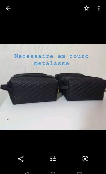 Nécessaire em couro metalasse