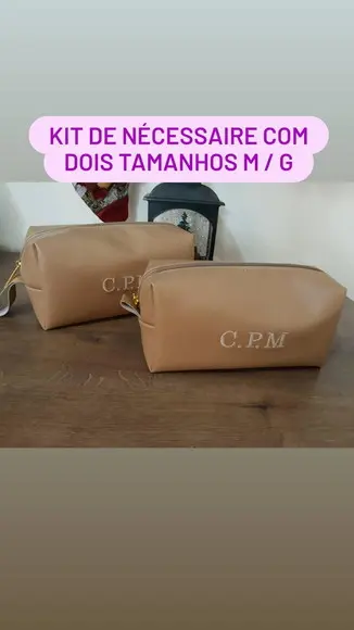 Necessaire em couro personalizada