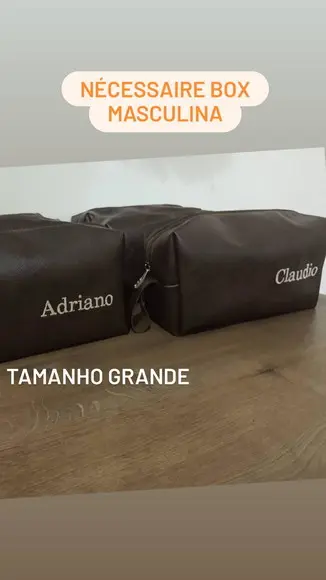 Necessaire em couro personalizada