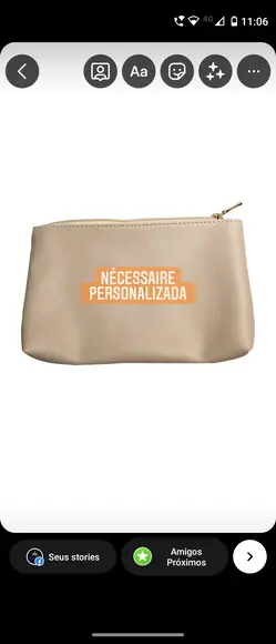 Necessaire em couro personalizada