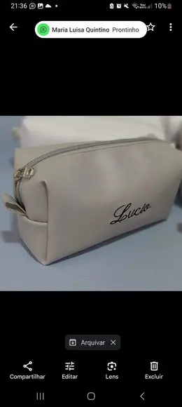Necessaire em Couro Personalizada
