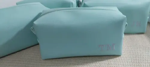 Necessaire em Couro Verde Claro