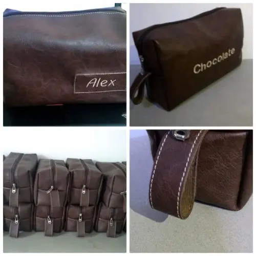 Necessaire masculina em couro