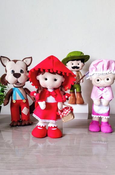 Turma da Chapeuzinho Vermelho em feltro
