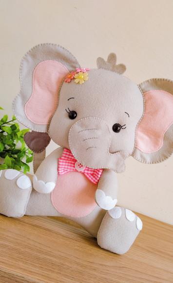 Safari em Feltro - Elefante 25cm