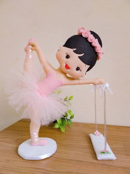Bailarinas em Feltro - Kit com 3 Unidades
