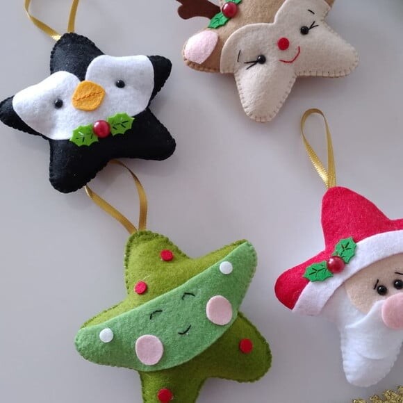 Kit Pingentes Estrelinhas de Natal