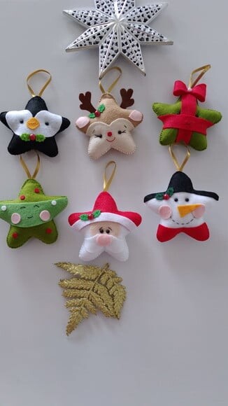 Kit Pingentes Estrelinhas de Natal