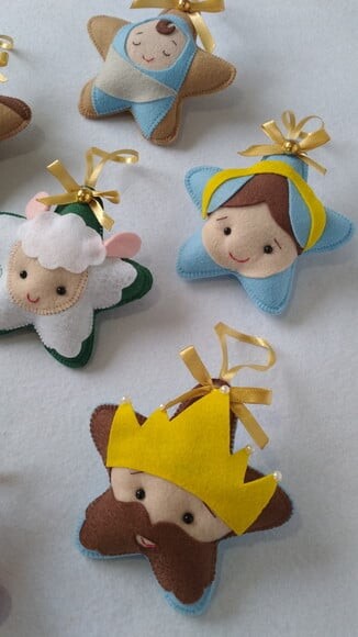 Kit Pingentes Estrelinhas de Natal